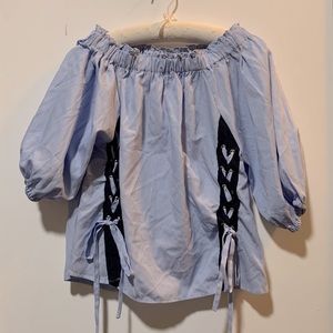 Izzue Off- Shoulder Top-XS-$35